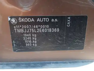 Veículo de Sucata skoda yeti (5l) 1.4 tsi do ano 2014 alimentado caxa