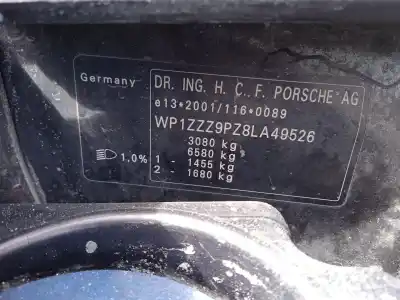 Scrapping Vehicle porsche cayenne (9pa) s 4.8 of the year 2008 powered m 48.01