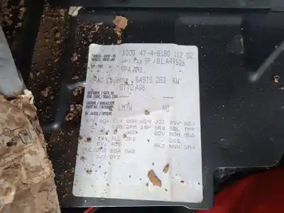 Scrapping Vehicle porsche cayenne (9pa) s 4.8 of the year 2008 powered m 48.01