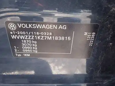 Scrapping Vehicle volkswagen jetta iii (1k2) 1.6 fsi of the year 2007 powered blf