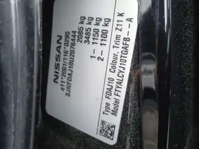 Sloopvoertuig nissan qashqai / qashqai +2 i (j10, nj10, jj10e) 2.0 dci van het jaar 2010 aangedreven m9r832 Sloopvoertuig nissan qashqai / qashqai +2 i (j10, nj10, jj10e) 2.0 dci van het jaar 2010 aangedreven m9r832