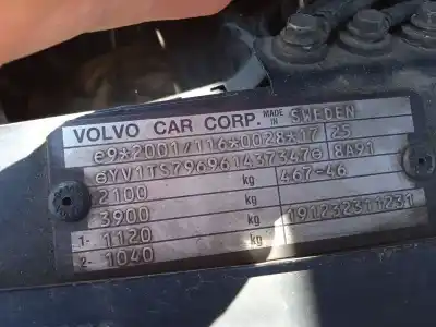 Scrapping Vehicle volvo s80 i (184) d5 of the year 2005 powered d5244t