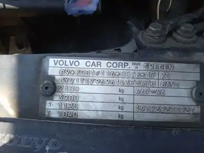 Scrapping Vehicle volvo s80 i (184) d5 of the year 2005 powered d5244t