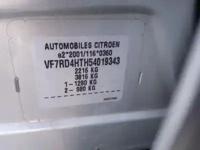 Veículo de Sucata citroen c5 iii (rd_) 2.2 hdi (rd4hth) do ano 2009 alimentado 4ht