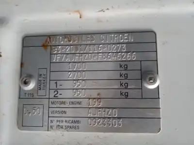 Veículo de Sucata citroen nemo monospace 1.3 hdi 75 do ano 2015 alimentado 199a9000