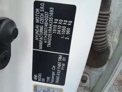 Veicolo di demolizione hyundai i30 (gd) 1.4 crdi dell'anno 2017 alimentato d4fc