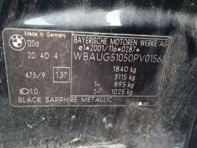 Scrapping Vehicle bmw 1 (e87) 120 d of the year 2004 powered 204d4