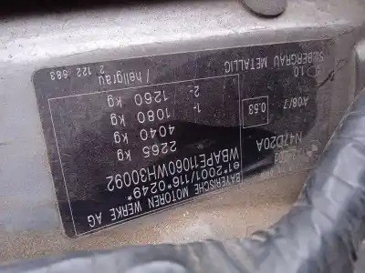 Scrapping Vehicle bmw x3 (e83) 2.0 sd of the year 2007 powered n47d20a