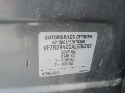 Утилизация автомобиля citroen c5 iii (rd_) 1.6 hdi 110 года 2010 питание 9hz