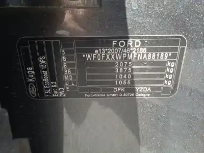 Scrapping Vehicle ford kuga iii (dfk) 1.5 ecoboost of the year 2023 powered yzda