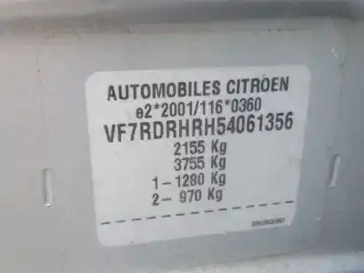 Veículo de Sucata citroen c5 iii (rd_) 2.0 hdi (rdrhda) do ano 2009 alimentado rhr