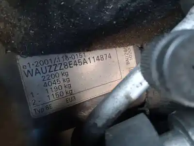 Veículo de Sucata audi a4 b6 avant (8e5) 2.5 tdi quattro do ano 2004 alimentado bau Veículo de Sucata audi a4 b6 avant (8e5) 2.5 tdi quattro do ano 2004 alimentado bau