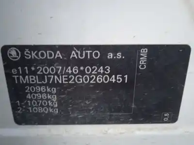 Scrapping Vehicle skoda octavia iii combi (5e5, 5e6) 2.0 tdi 4x4 of the year 2016 powered crmb