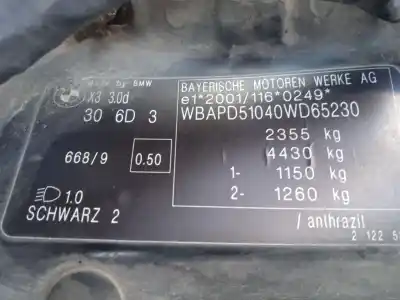 Veículo de Sucata bmw x3 (e83) 3.0 d do ano 2006 alimentado 306d3