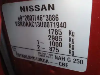 Утилизация автомобиля nissan pulsar fastback (c13) 1.5 dci года 2016 питание k9k646