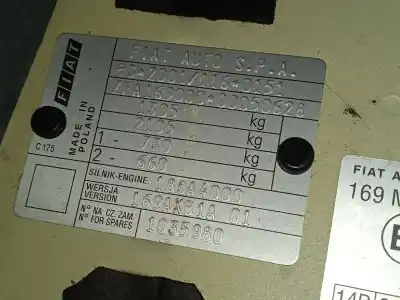 Здавання транспортного засобу fiat panda / panda classic (169_) 1.2 (169.axb11, 169.axb1a) року 2003 потужний 188a4000