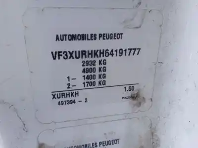 Scrapping Vehicle peugeot expert furgón (vf3a_, vf3u_, vf3x_) 2.0 hdi 120 of the year 2008 powered rhk