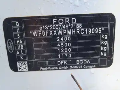 Veicolo di demolizione ford kuga iii (dfk) 2.5 duratec plug-in-hybrid dell'anno 2024 alimentato bgda