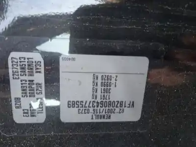 Scrapping Vehicle renault megane iii fastback (bz0/1_, b3_) 1.5 dci of the year 2010 powered k9k832