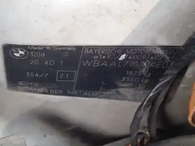 Scrapping Vehicle bmw 3 (e46) 320 d of the year 1998 powered m47d20