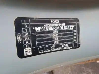 Véhicule à la ferraille ford tourneo custom v362 autobús (f3) 1.0 ecoboost phev de l'année 2024 alimenté b7nb