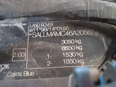 Scrapping Vehicle land rover range rover iii (l322) 3.0 d 4x4 of the year 2006 powered 306d1