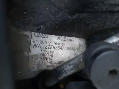 Scrapping Vehicle audi a4 b6 (8e2) 1.9 tdi of the year 2003 powered avf