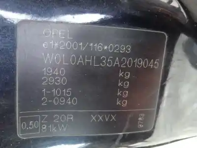 Veículo de Sucata opel astra h ranchera familiar (a04) 1.7 cdti (l35) do ano 2009 alimentado z17dtr