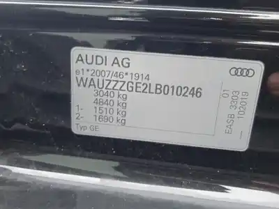 Sloopvoertuig audi e-tron (gen) 50 quattro van het jaar 2020 aangedreven easb,eawa