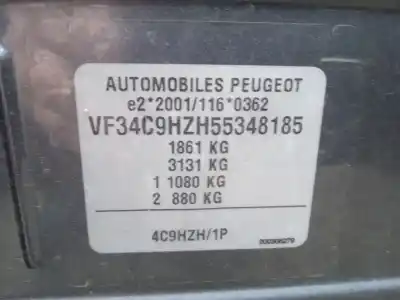 Veículo de Sucata peugeot 308 i (4a_, 4c_) 1.6 hdi do ano 2009 alimentado 9hz