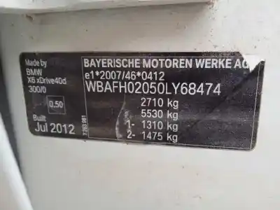 Здавання транспортного засобу bmw x6 (e71) xdrive40d року 2012 потужний n57d30b