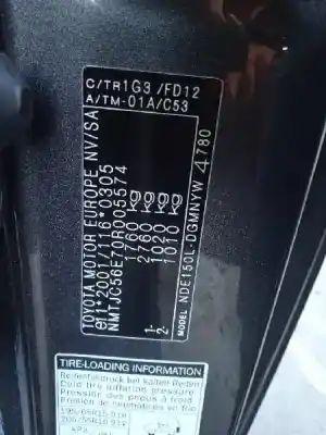 Veículo de Sucata toyota auris luna+ do ano 2007 alimentado 1ndtv