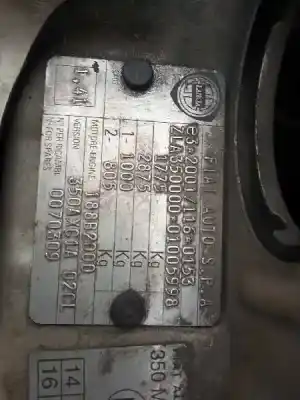 Veicolo di demolizione lancia musa (184) 1.9 jtd cat dell'anno 2005 alimentato 188b2000