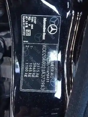 Scrapping Vehicle mercedes-benz clase c (w204) berlina c 220 cdi (204.008) of the year 2010 powered 651911