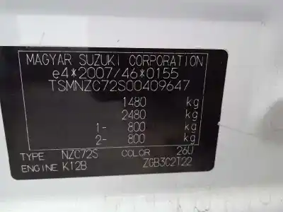 Утилизация автомобиля suzuki swift azg (nz) glx года 2013 питание k12b