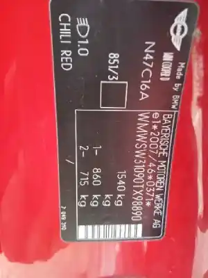 Утилизация автомобиля mini mini (r56) cooper d года 2010 питание n47c16a