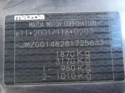 Утилизация автомобиля mazda 6 berlina (gg) 1.8 active года 2007 питание l8