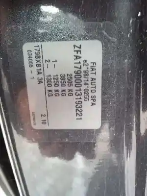 Veicolo di demolizione fiat ulysse (179_) 2.0 jtd dell'anno 2005 alimentato rhw