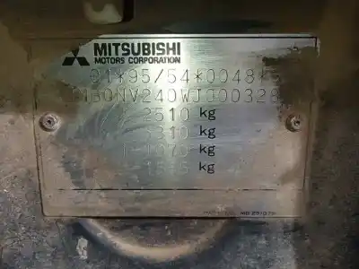 Утилизация автомобиля mitsubishi montero (v20/v40) 2.5 turbodiesel года 1997 питание 4d56