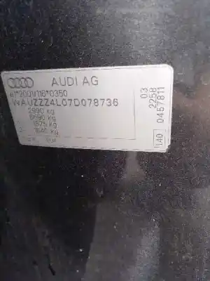 Утилизация автомобиля audi q7 (4l) 3.0 tdi года 2007 питание bug