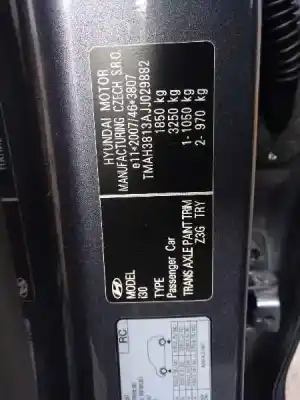 Утилизация автомобиля hyundai i30 (pde, pd, pden) 1.4 t-gdi года 2018 питание g4ld