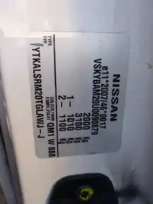 Hurda Aracı nissan nv 200 (m20) 1.5 dci cat yılın 2014 güçlü k9k608