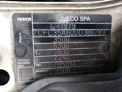 Утилизация автомобиля iveco daily caja cerrada (2006 =>) caja cerrada 40c... batalla 3000 года 2008 питание f1ae0481h