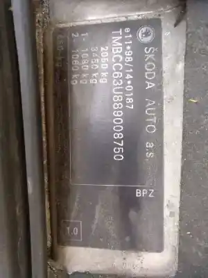 Sloopvoertuig skoda superb i (3u4) 1.9 tdi van het jaar 2007 aangedreven bpz