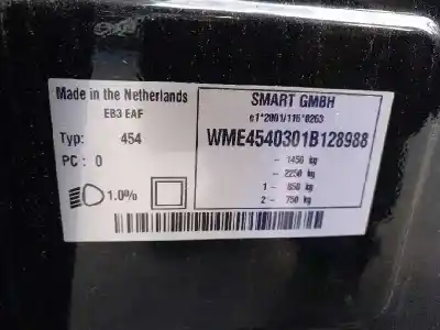 Здавання транспортного засобу smart forfour (454) 1.1 (454.030) року 2006 потужний 134910