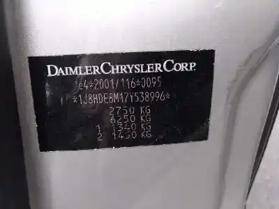 Veículo de Sucata jeep gr. cherokee (wh) 3.0 crd overland do ano 2007 alimentado 642980