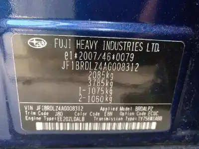 Утилизация автомобиля subaru legacy berl. b13 (bl) 2.0 d classic года 2010 питание ee20