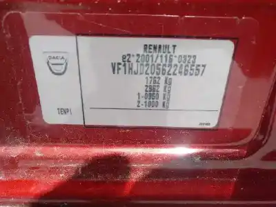 Утилизация автомобиля dacia duster * года 2019 питание h5h470