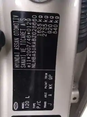 Veículo de Sucata hyundai i20 i (pb, pbt) 1.4 crdi do ano 2011 alimentado d4fc