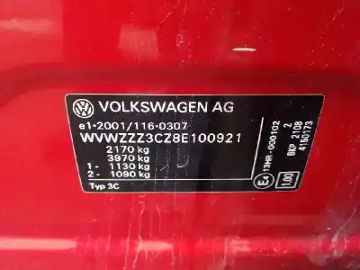 Veículo de Sucata volkswagen passat variant (3c5) advance do ano 2008 alimentado bkp